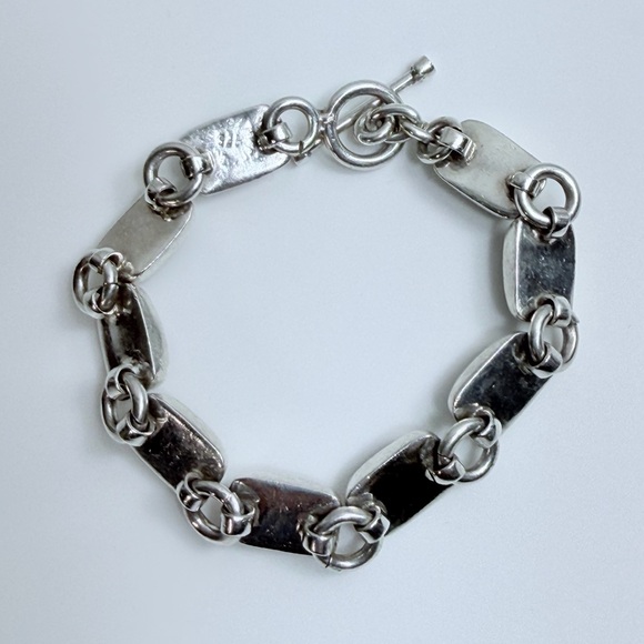 Silpada Rare HTF Sterling Silver & Leopard Jasper Toggle Clasp Bracelet - Picture 9 of 15